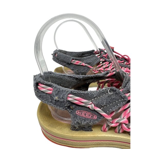 Keen Womens Uneek Sandals Pink & Gray Braided Slip On Sandals Size 7.5 - Picture 3 of 12